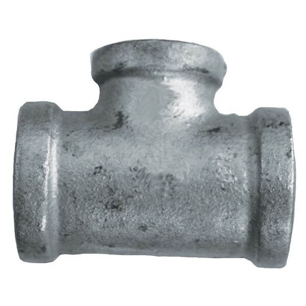 2in. x 2in. x 1/2in. Galvanized Iron Reducing Tee, Banded